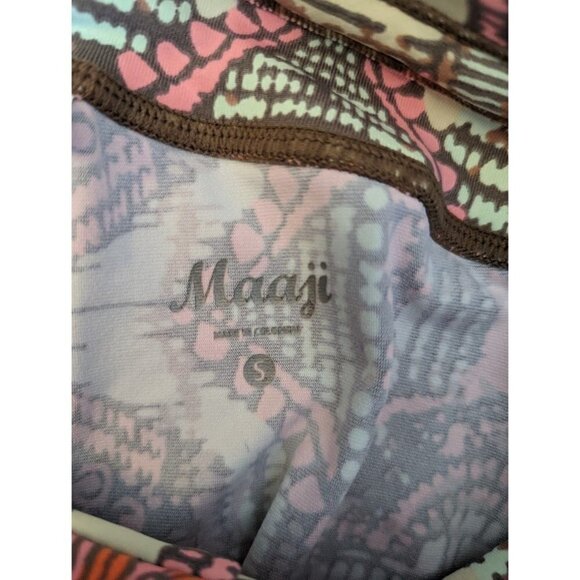 Maaji Womens Legging African Animal Print Abstract Gray/Orange X-Small - Picture 6 of 6